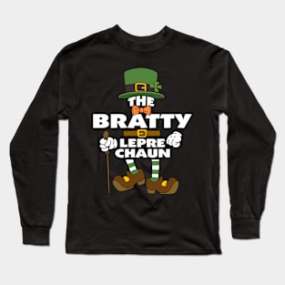 The Bratty Leprechaun St Patrick's Day Celebration Matching Outfits Group Attire Long Sleeve T-Shirt